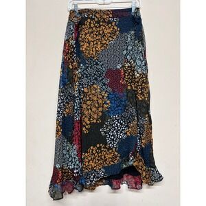 Maurices XL Floral Patchwork Maxi Skirt Boho Lightweight Flowy Hippie